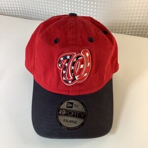 New Era Washington Nationals Hat 49Forty Red White Blue Stars XXLarge